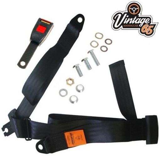 Triumph Stag Convertible Front Static Non-inertia 3 Point Lap Seat Belt Kit