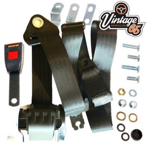 Triumph Gt6 Mk1 Mk2 Sports Front Automatic 3 Point Lap & Diagonal Seat Belt Kit