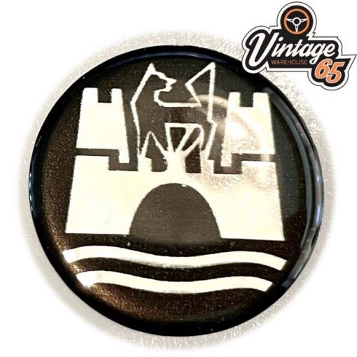 Classic Wolfsburg 27mm Gear Knob Horn Center Chrome & Black Resin Center Badge