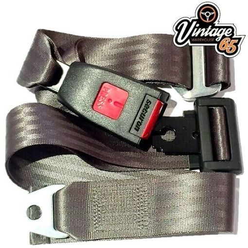 Classic Mini Austin Static 2 point Seat Lap Safety Belt Rear Centre Middle Grey