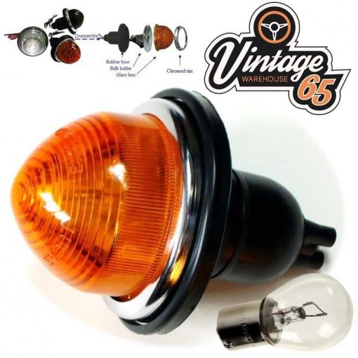 Classic Car Hotrod Genuine Lucas Early Style Glass Lens Indicator Light 12v Bulb