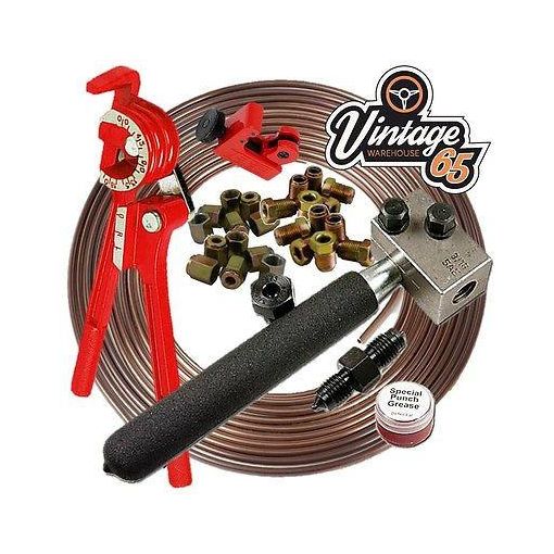 Golf Corrado Beetle T2 25ft 3/16 Cupro Nickel Kunifer Brake Line Pipe Repair Kit