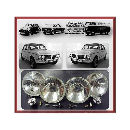 Triumph Dolomite & Stag 5 & 3/4" Sealed Beam Halogen Conversion Headlight Kit #4