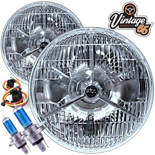 Jeep Wrangler CJ Classic P700 7"" Sealed Beam Halogen Conversion H4 Headlights