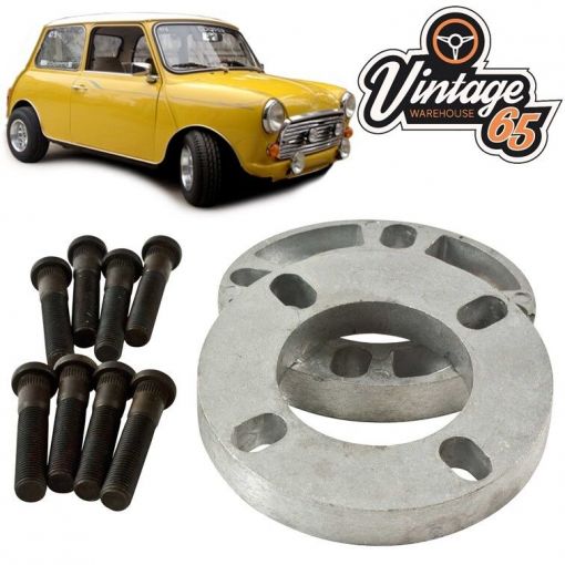 Classic Austin Mini Clubman City 10mm Pair Wheel Spacer Kit 3/8"" UNF XL Studs