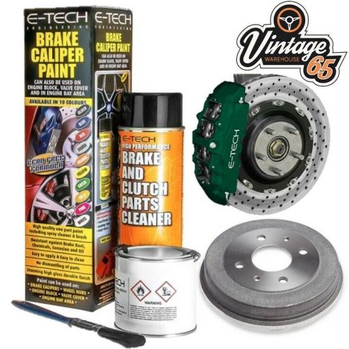 Classic Car Brake Drum & Caliper Ceramic Resin Enamel Paint Kit Racing Green