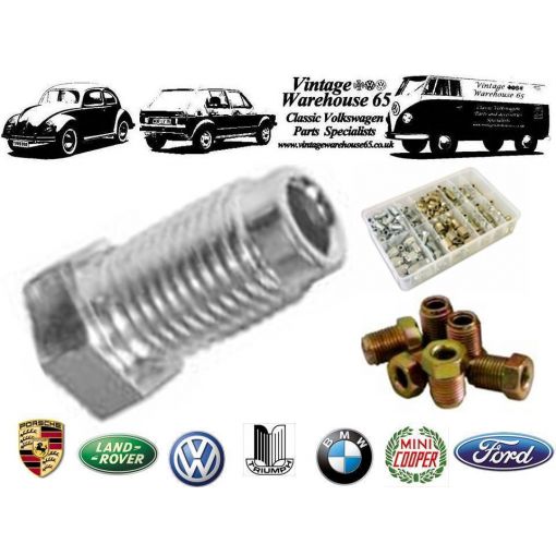 Classic Mini Austin Cooper Clubman 3/8"" UNF Male Brake Pipe Connectors x 6