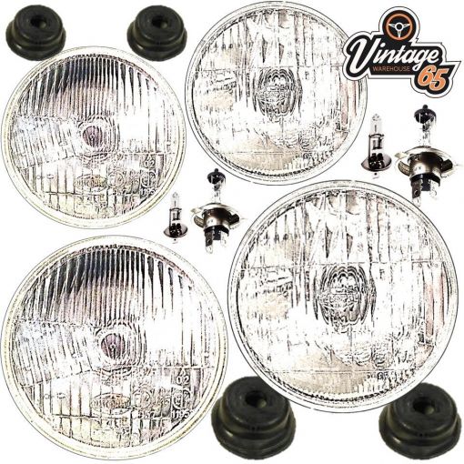 Sealed Beam Halogen Conversion Headlight Kit 5 & 3/4"" Non Pilot Fits Jaguar XJ6