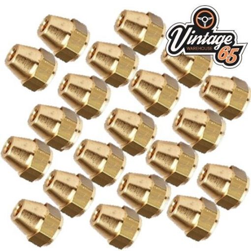 20 Imperial Brass Brake Pipe Fittings 3/8"" UNF x 24 Tpi Female Long 3/16"" Pipe