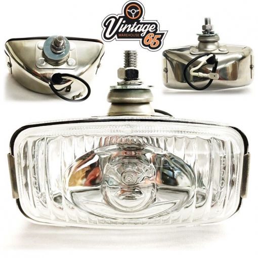 12V Polished Stainless Steel Chrome Rear Reverse Lamp Light Classic Car etc