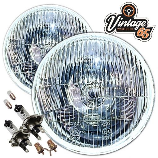 MINI CLASSIC 7 INCH HEADLIGHT HALOGEN CONVERSION KIT RHD PLUS H4 BULB + PILOT