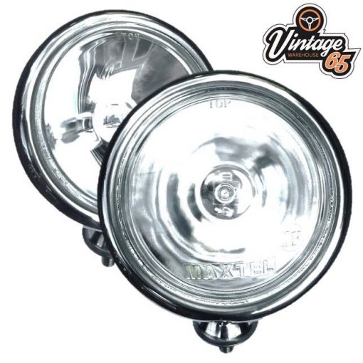 BMW MINI R50 R53 MK1 COOPER WORKS SPOTLIGHTS DRIVING LAMPS PAIR CHROME