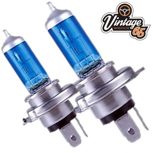 Classic Car Vintage Warehouse 65 H4 3 Pin Xenon Halogen Upgrade Headlight Bulbs