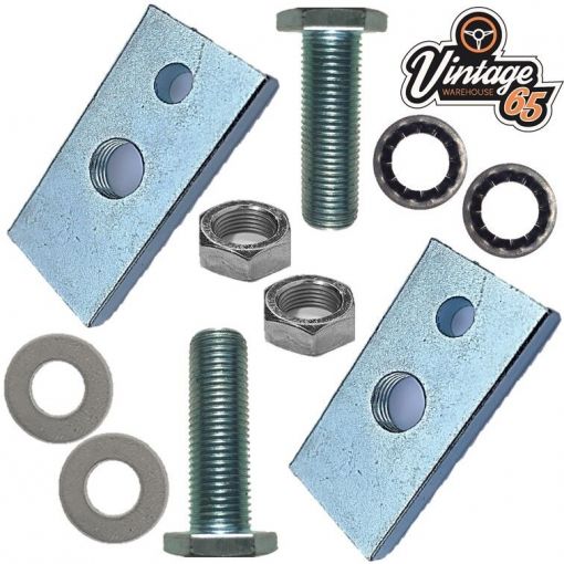 Classic Car Van Truck Seat Belt Backing Plates 7/16 Fittings Nuts Bolts Washers