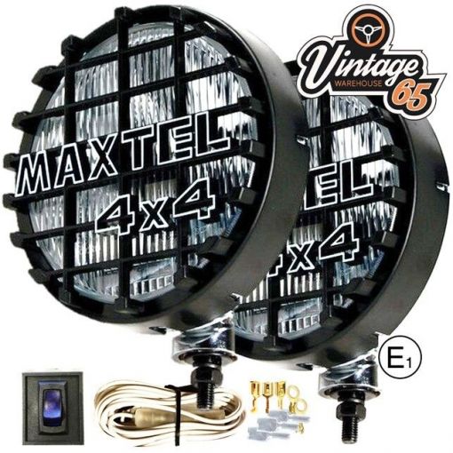 PAIR OF MAXTEL 12V 160MM STAINLESS STEEL ROUND SPOT/BAR LAMPS/LIGHTS TRUCK