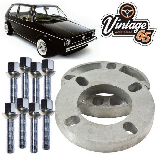 Vw Golf Mk1 Mk2 Caddy Polo Corrado 10mm Pair Wheel Spacer Kit  M12x1.5 XL Bolts