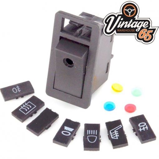 Classic Car 12v 20A Illuminated On Off Rocker Switch Multi Function 4 Colours