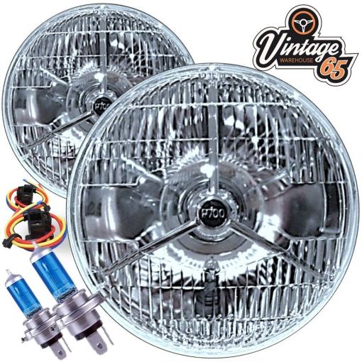 Classic P700 7"" Sealed Beam H4 Halogen Conversion Headlights For Ford Transit