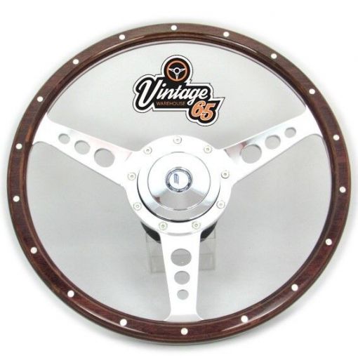 Triumph Stag & Dolomite 13"" Wood Rim Steering Wheel & Fitting Boss Badged Horn