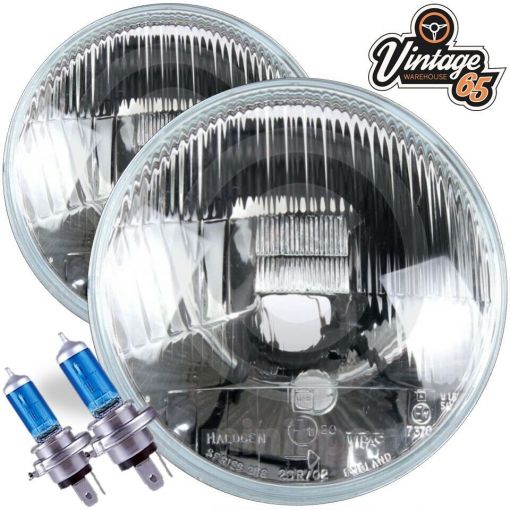 Classic Triumph Xenon Halogen 7"" Quadoptic Conversion Headlight Upgrade Kit