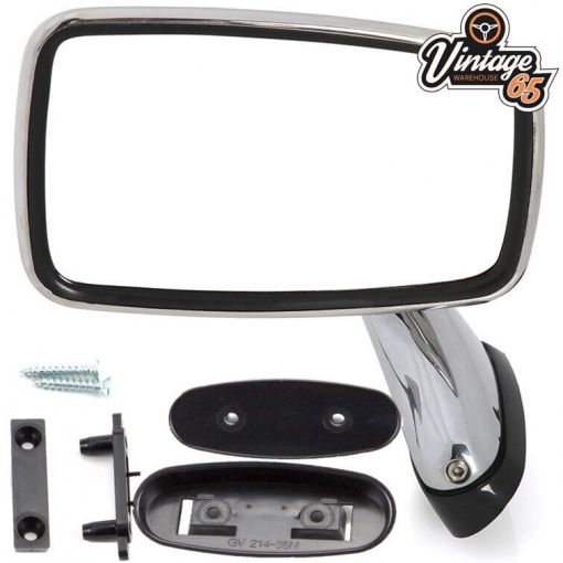 Classic Car Chrome Door Mirrors LH Tex Style For MG MGB Triumph Ford Mini