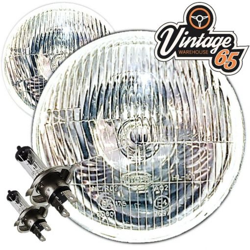 Mazda Mx5 Miata Classic Domed 7"" Sealed Beam Halogen Conversion Headlight Kit