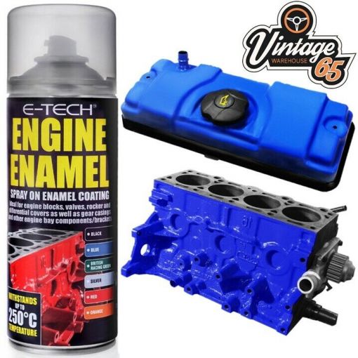 Classic Car Engine Rocker Cover Ceramic Resin Enamel Blue Aerosol Paint 400ml