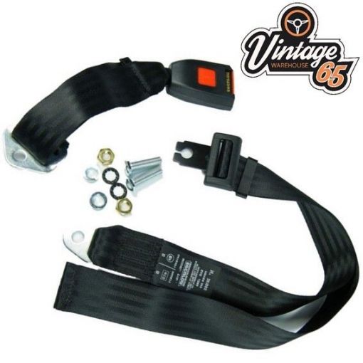 Seat Lap Belt Kit Black 2 Point Adjustable Rear Front For Ford Escort Mk1 Mk2