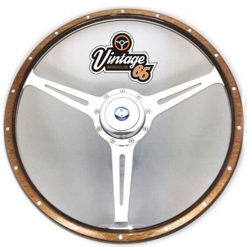 Vw Transporter T3 T25 16"" Classic Light Wood Rim Steering Wheel Boss & Horn Kit