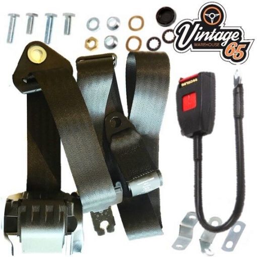 Morris 1800 2000 Saloon Front Automatic 3 Point Lap & Diagonal Seat Belt Kit