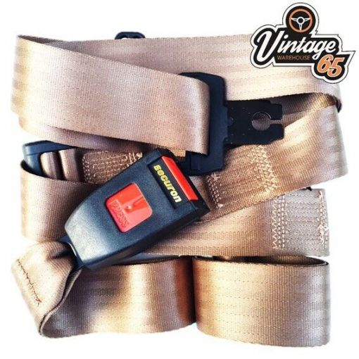 Classic Car  Seat Belt Lap Safety Rear Centre Middle Beige Static 2 point