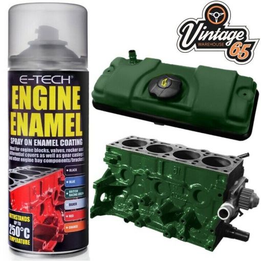 Classic Car Engine & Rocker Cover Ceramic Resin Enamel Racing Green Paint 400ml