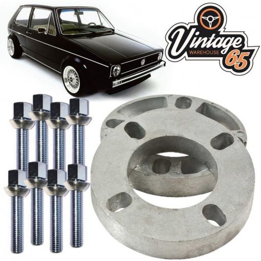 Vw Golf Mk1 Mk2 Caddy Polo Corrado 19mm Pair Wheel Spacer Kit  M12x1.5 XL Bolts