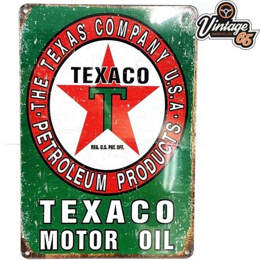 Texaco Petroliana Retro Sign Classic Car Garage Man Cave Bar Cafe Shed 30 x 20cm