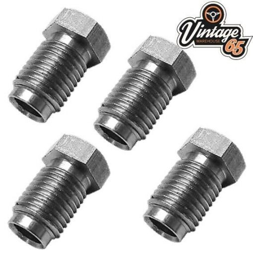 Brake Pipe Fitting Union Imperial 7/16"" UNF x 24Tpi Male For 3/16"" Brake Pipe