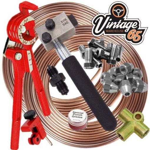 Classic Mini SAE 3/8"" UNF 3/16"" Copper Nickle Brake Pipe Flaring Restoration Kit