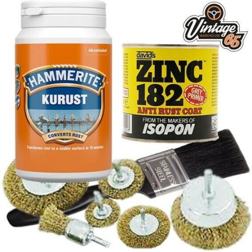 Classic Car & Van High Strength Kurust Rust Cure Remover & Zinc Treatment Kit