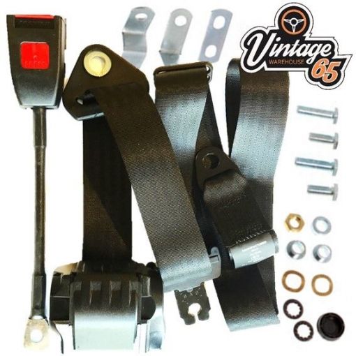 Volkswagen Beetle 1300 1303 Convertible Front 3 Point Automatic Seat Belt Kit