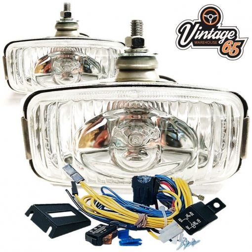 Retro Stainless Steel Front Fog Lights Lamps Classic Car US Import 12v Wiring