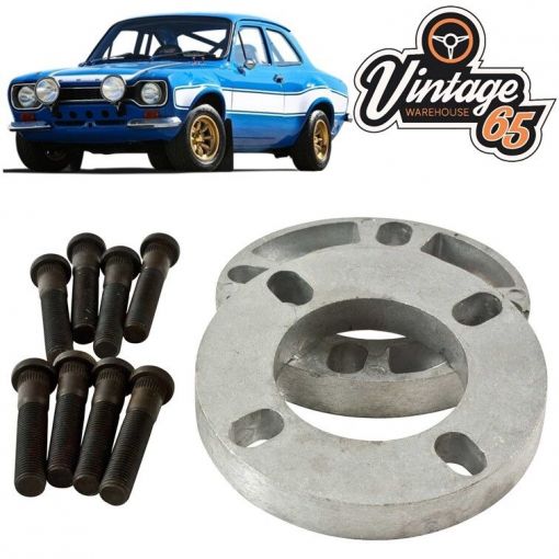 Wheel Spacer Kit 7/16"" UNF XL Studs 10mm Pair For Ford Escort Cortina Anglia
