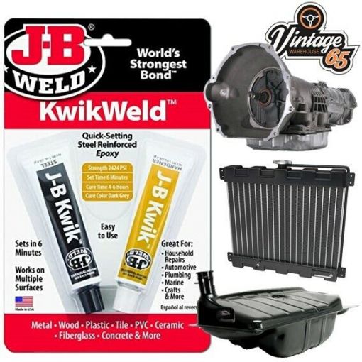 Classic Car JB Kwik Weld Epoxy Cracked Radiator Transmission Manifold Repair 56g