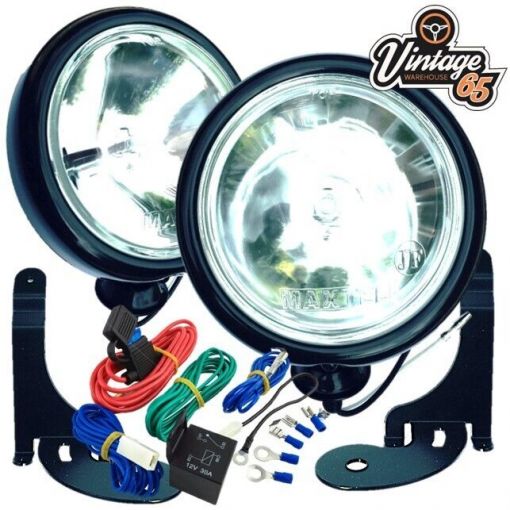 Black Spot lights Lamps Brackets Wiring Kit For BMW Mini R50 52 R53 2001 to 2006