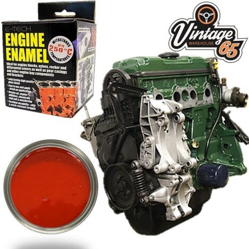 Classic Car Engine Block Rocker Cover Ceramic Resin Enamel Paint Red 250ml