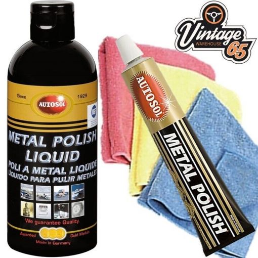 Classic Car Stainless Steel Chrome Aluminium Clean Polish & Protect Restore Kit