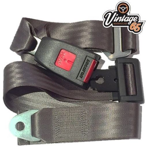 Jeep Wrangler All Models Rear Front Static 3 Point Seat Lap Belt Kit Grey