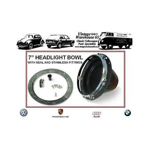 American Classic 7" Sealed Beam Halogen Conversion Headlight Bucket & Fittings